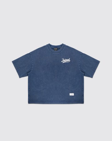 Joined League 字標 Washed Boxy Oversized【褪藍】【炒黑】