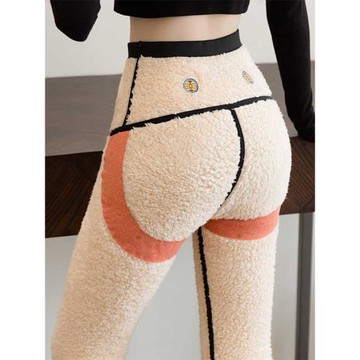 【維多利亞】加絨鯊魚褲女外穿加絨加厚羊羔絨打底褲大碼保暖棉褲