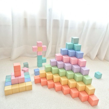 【安琪兒婦嬰百貨】Bellebaby 磁吸積木 方塊 32入(粉彩)