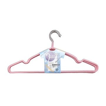 百貨King 浸塑防滑衣架 10入組 不鏽鋼 PVC  顏色隨機  1組