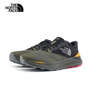【The North Face 官方旗艦】北面男款綠黑拼接VECTIV中底抓地野跑鞋｜7W5OBQW