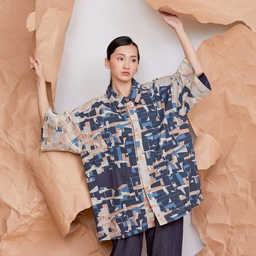 荒島手記單口袋中性襯衫_時空複影