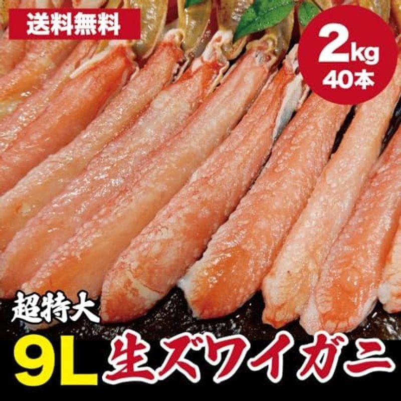 お刺身OK超特大9Lポーション生ずわい蟹 カニ かに 蟹 ズワイガニ ずわいがに お取り寄せ カット生ずわい蟹 (1kg)