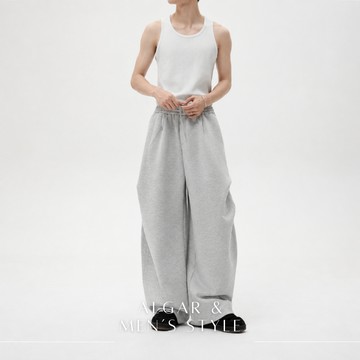 【Algar選品】必包色/韓系ins立體解構休閒闊腿褲 寬鬆 闊腿褲 韓系 男女寬褲 寬鬆 長褲 休閒 情侶寬褲