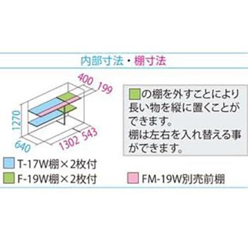 タクボ物置 グランプレステージ 全面棚 小型物置 収納庫 GP-197CF