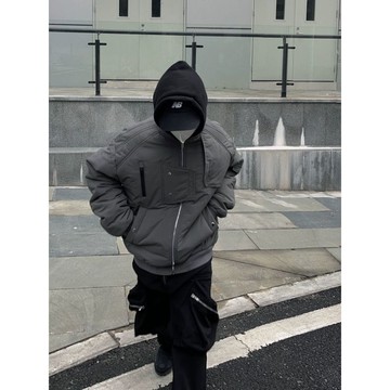 秋冬季潮流新款潮牌經典解構百搭時尚上衣男飛行員棉服夾克男