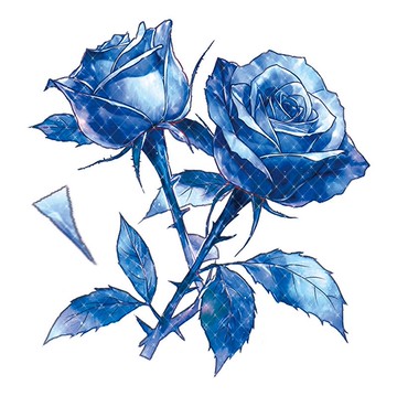 孤玫未藍 PET 紙膠帶 貝殼光