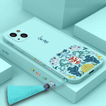 ☆精選好物蘋果13手機殼iPhone13國潮Pro中國風Max液態硅膠mini全包軟殼男女 雙11全館免運