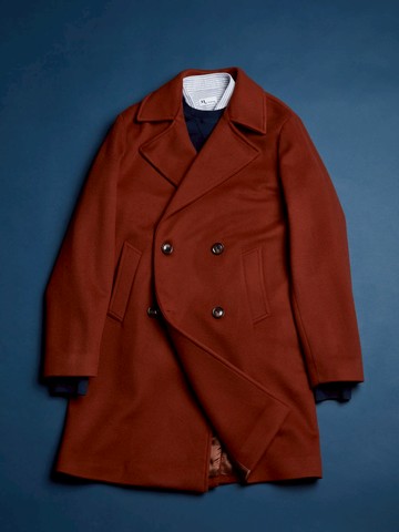 doppiaa Aalbany Rust Double Breasted Coat