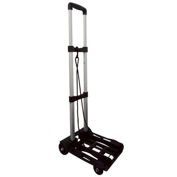 雙手萬能 全摺疊輕便型手拉車 四輪 鋁合金桿  黑色  1個