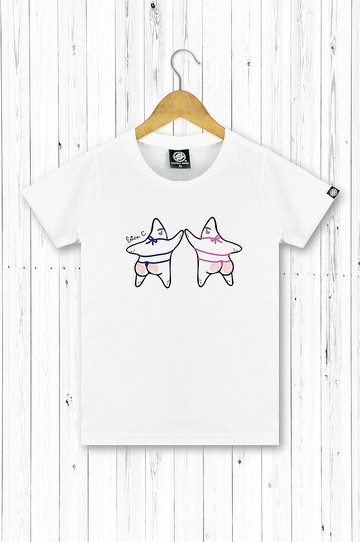 STATELYWORK 屁星人姊妹花-女白T恤