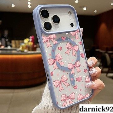 蝴蝶結磁吸手機殼 iPhone17ProMax適用蘋果 i16 15 14 13 12 X 8p保護防摔殼