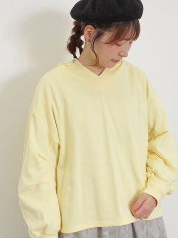 蓬袖設計連帽長袖大學T(0F000453210) - Samansa Mos2