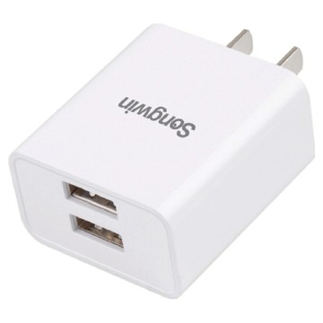 Songwin 尚之宇 雙孔快速充電器  白色  1個