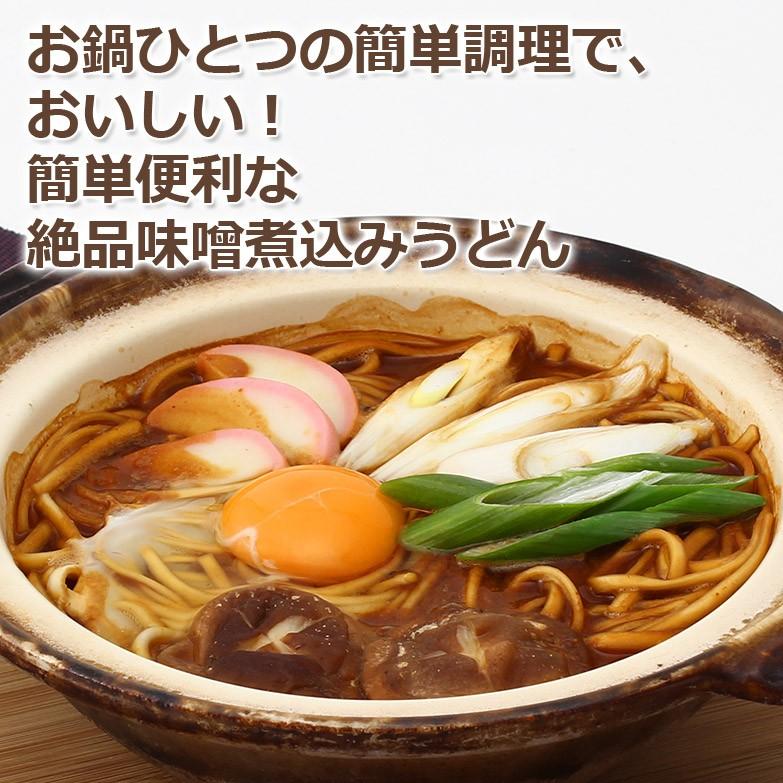 乾麺なのに、お鍋ひとつで簡単調理！ 国産小麦みそ煮込みうどん 送料無料 ポイント消化