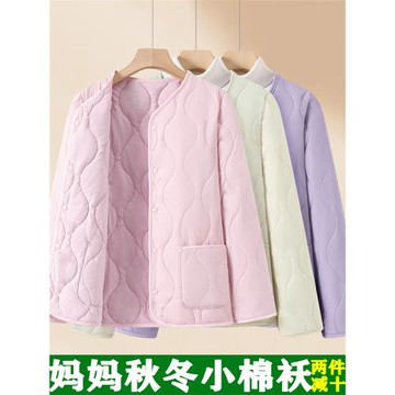 媽媽裝秋冬季輕薄棉服保暖內搭中老年人女裝衣服加厚奶奶小棉襖