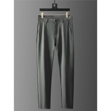 夏季冰絲涼感四面彈力商務休閑褲