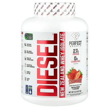 PERFECT Sports, Diesel®，紐西蘭分離乳清蛋白，草莓味，5 磅（2.27 千克）
