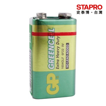 GP 綠能碳鋅電池9V/1入｜史泰博