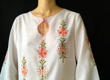 歐洲手工刺繡長袖上衣