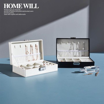 精致首飾收納盒便攜耳環耳釘耳飾手飾品項鏈ins風戒指收拾盒子小