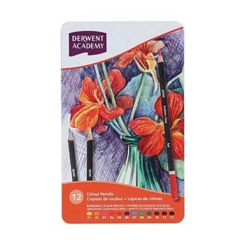 【DERWENT 德爾文】 油性色鉛筆12色鐵盒裝 ACA-2301937A【APP滿額下單10%點數(單一帳號最高5000點)】1/31止