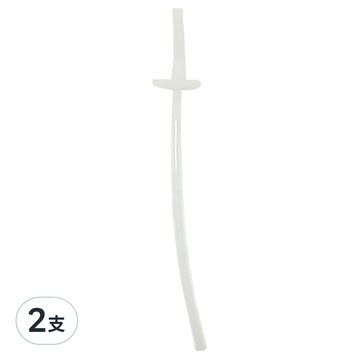 PiYOPiYO 黃色小鴨 隨行保溫瓶吸管 適用於彈跳隨行保溫瓶 無毒材質安心使用  2支  白色