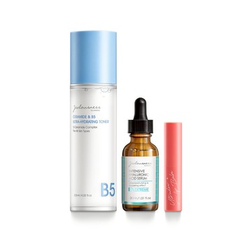 【新品】迎新補水組(啵啵水潤護唇膏2.8g＋超水感玻尿酸保濕精華30ml＋神經醯胺B5保濕化妝水125ml)