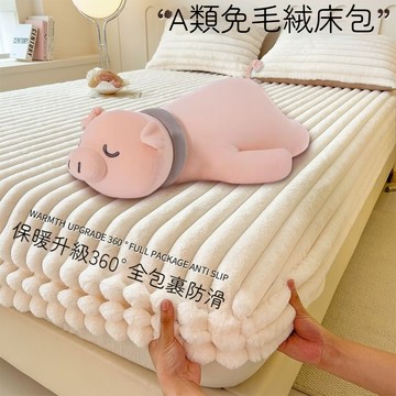 台灣出貨 兔毛絨床包 法蘭絨床包 床套 冬天床包 床單雙人 單人床包 雙人加大床包 牛奶絨床包 加厚保暖床包 珊瑚絨床包