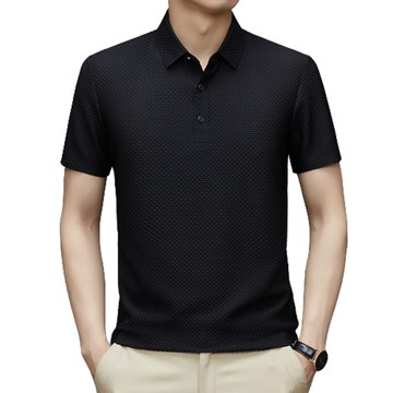 【CS22】商務休閒透氣華夫格冰絲涼感POLO衫M-4XL