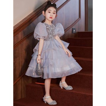 生日高端小女孩兒童鋼琴演奏禮服