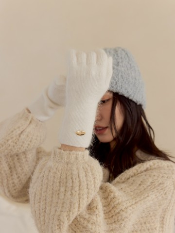 混織小金飾保暖手套