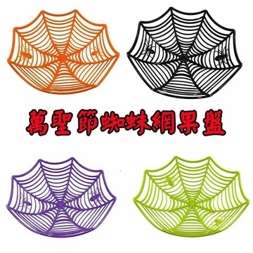 ⏳臺灣特售⏳跨境萬聖節裝飾蜘蛛果盤擺件糖果餅乾水果果盤鬼節場景裝飾籃