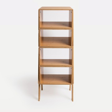 (組合)特力屋 可堆疊竹框層架 竹本色 4入