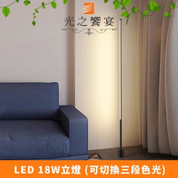【光之饗宴】LED 18W 夜幕(黑色)立燈