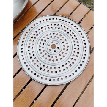 加厚精致18/10不銹鋼蒸片格屜籠304饅頭炒鍋墊片架圓形篦子28-36