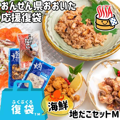 応援企画  ふっこう復袋(福袋) 地だこセットM(真だこのカルパッチョ たこ飯の素 から揚げ キムチなど) 網中水産  送料無料