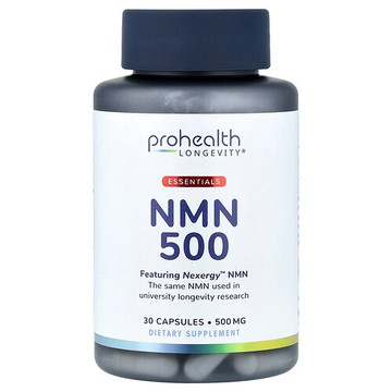 ProHealth Longevity, Essentials, NMN 500, 500 mg, 30 Capsules