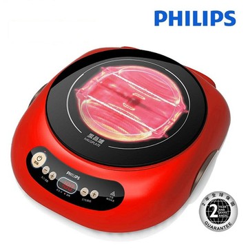 飛利浦 philips不挑鍋黑晶爐-紅色 hd4989