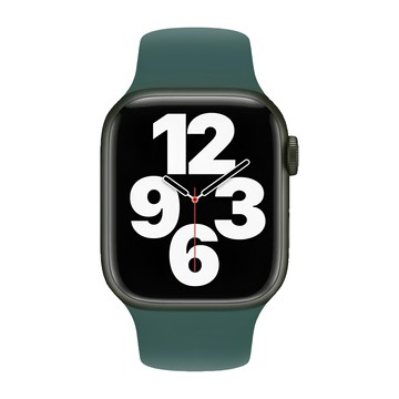 OMG Apple Watch 10 純色矽膠錶帶 42mm  Apple Watch Series 10/11  松針綠  1個
