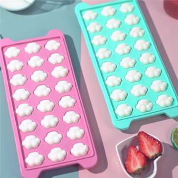 貓爪冰格方形帶蓋小型制冰家用速凍冰格DIY冰盒創意24格硅膠模具