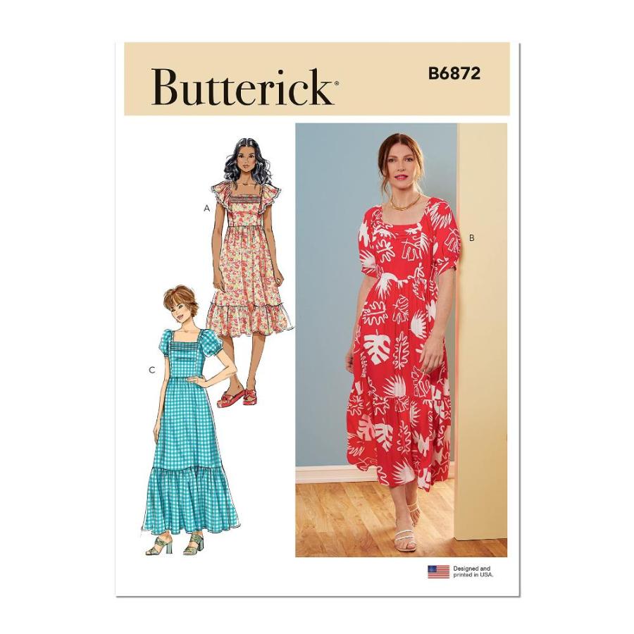 Butterick Dress Sewing Pattern Kit, Multicolor
