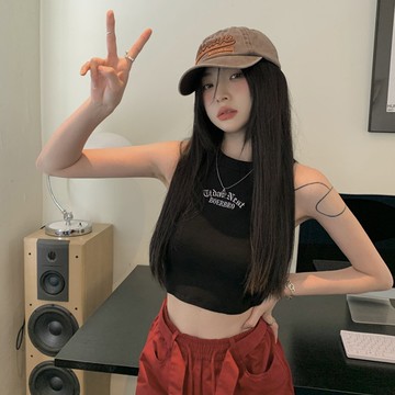 韓版彈性顯瘦短版背心【V274】