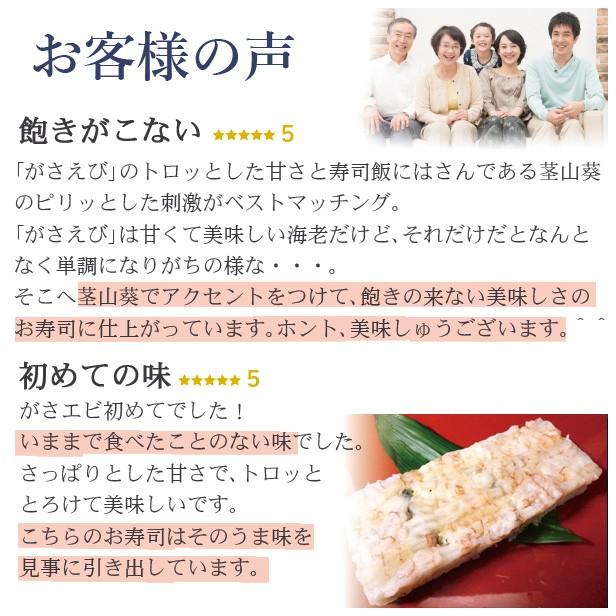 お歳暮 2023 ギフト 海鮮 寿司 お取り寄せグルメ 冷蔵 極上 がさえび寿司を福井から届いたその日が旬の味わい