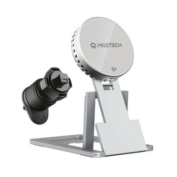 MOZTECH｜Qi2磁吸無線充電盤(風扇款)-白色