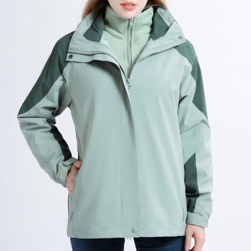 simboo信步戶外沖鋒衣男女保暖防風防寒加厚抓絨內膽外套登山服冬