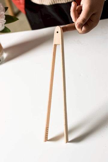 索比特食物夾實木食品夾子 木質面包夾燒烤夾 公筷蔬菜沙拉夾子