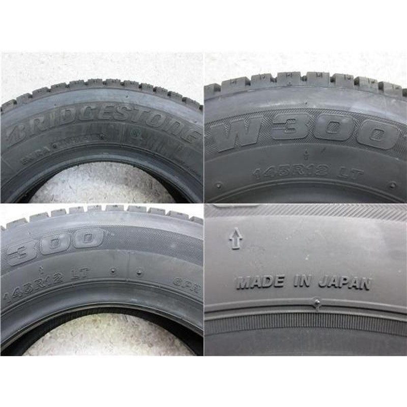 送料無料 145R12 6PR 貨物 145/80R12 LT 80/78N 4本 BS W300