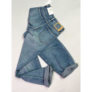 花匣子夏款56296高腰老爹褲寬松大碼闊腿顯瘦水洗直筒牛仔褲女