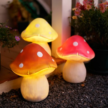 花盆 花器 庭院擺件 免運 速發 開立發票 太陽能蘑菇燈花園創意裝飾擺件陽臺庭院別墅露臺民宿戶外布置擺設 酒店庭院擺件 裝飾擺件 花園擺件 花園裝飾